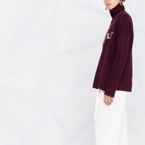 ZADIG & VOLTAIRE Alma Purple Love Yourself Pullover Sweater Knit SZ XS - Picture 4 of 15